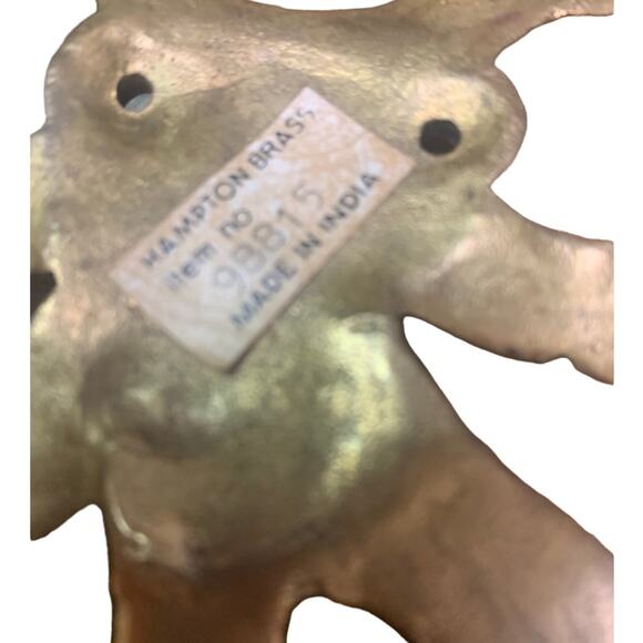 Hampton Brass Ribbon Bow Wall Door Hook Solid Brass Made in India‎ - Picture 5 of 5